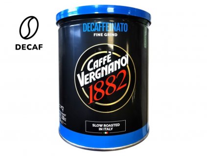 vergnano decaf doza bezkofeinova mleta kava 250 g