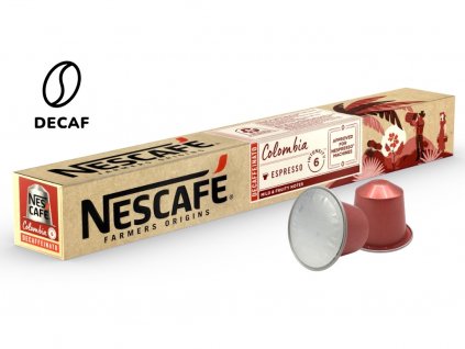 nescafe farmers origins colombia decaf bezkofeinove kapsle do nespresso 10 ks
