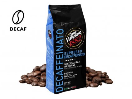 vergnano decaf bezkofeinova zrnkova kava 1 kg