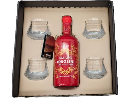 Bepi Tosolini Amaro 30%vol 0,7l a 4 sklenice