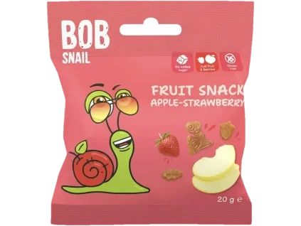 Šnek Bob ovocný snack jablko-jahoda 20 g