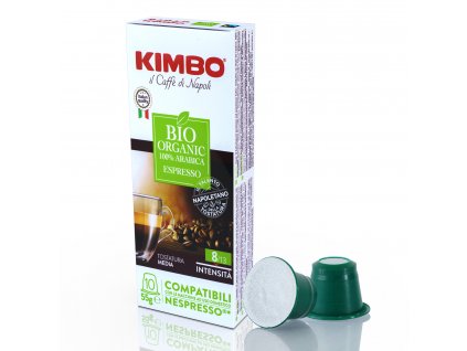 kimbo bio organic nespresso kapsle nejkafe cz