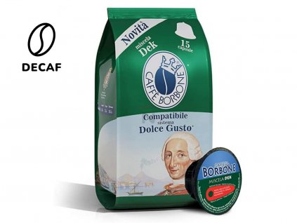 kavove kapsle caffe borbone decaf bezkofeinove do dolce gusto 15ks