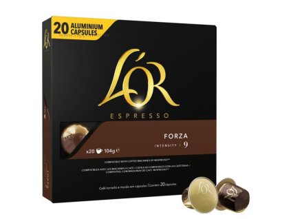 L´OR Espresso Forza Intenzita 9 - 20 hliníkových kapslí kompatibilních s kávovary Nespresso®*
