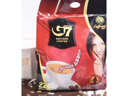 Instantní Vietnamská káva Trung Nguyen G7 SUGAR FREE & COLAGEN 22 PORCÍ 352g