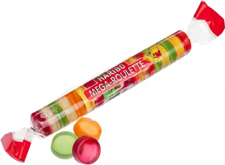 Haribo Mega-Roulette želé s ovocnými příchutěmi 45g
