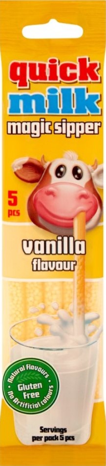 Quick Milk Magická brčka do mléka příchuť vanilka 30 g