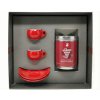 Danesi Duo Plus Set Red Guatemala Mletá - Darková Kazeta Mletá Káva 250 g + 2 šálky a 2 podšálky - červená