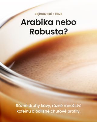 ☕ Arabika vs. Robusta: rozdíl, který poznáte 🌿 Arabika se pěstuje hlavně ve vyšších nadmořských výškách. Má jemnější...