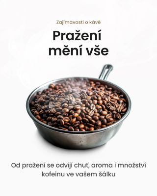 🔥 Pražení rozhoduje o tom, jak bude káva chutnat i vonět. Světlé pražení zachovává původní charakter zrn – výraznější...