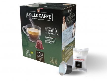 kavove kapsle lollo caffe nero espresso do nespresso 100 kusu