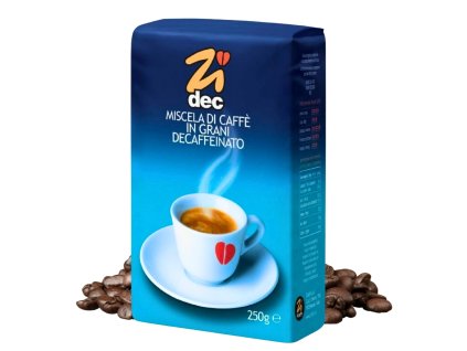 zicaff zidec bezkofeinova zrnkova kava 250 g