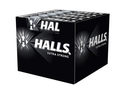Halls EXTRA STRONG bonbóny mentol a eukalyptus karton 20 x 33,5g