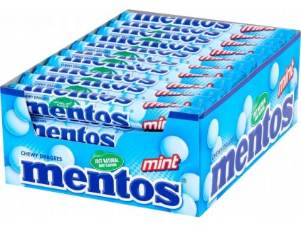 Mentos Mint žvýkací mátové bonbóny karton 40 x 38g