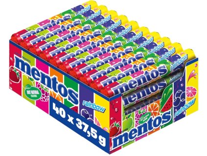 Mentos Rainbow ovocné žvýkací bonbóny karton 40 x 37,5g