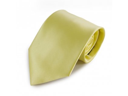 Žlutá jednobarevná mikrovláknová kravata