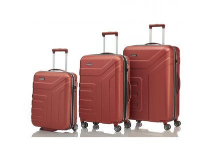170854 1 cestovni kufry set 3ks travelite vector s m l red