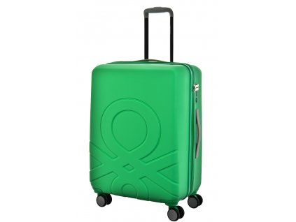 173542 6 cestovni kufr benetton ultra logo m zelena