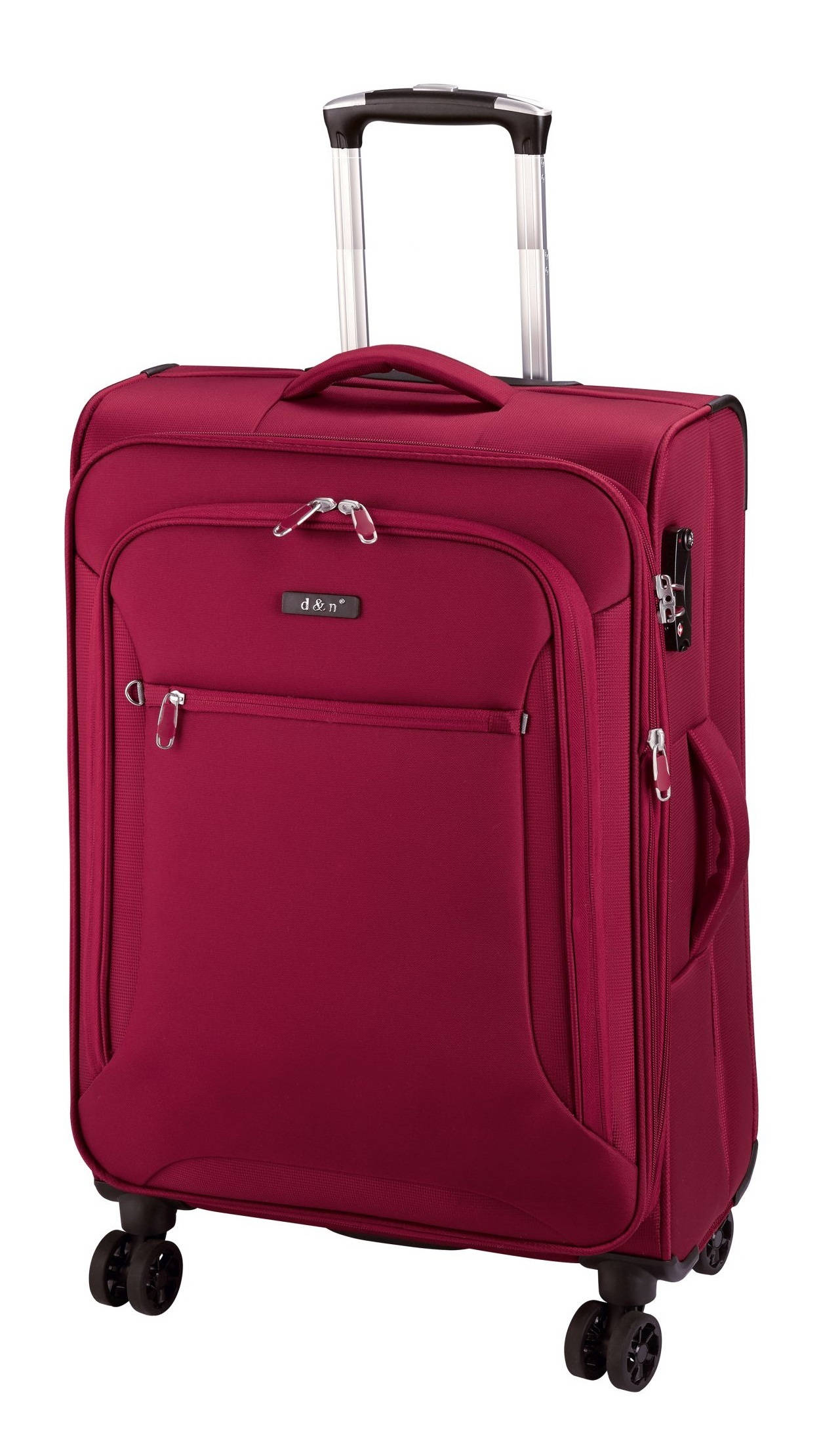 Cestovní kufr d&n M 6464-12 62 L červená