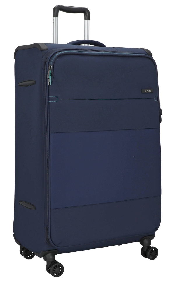 Cestovní kufr d&n 4W L 9074-06 101 L modrá