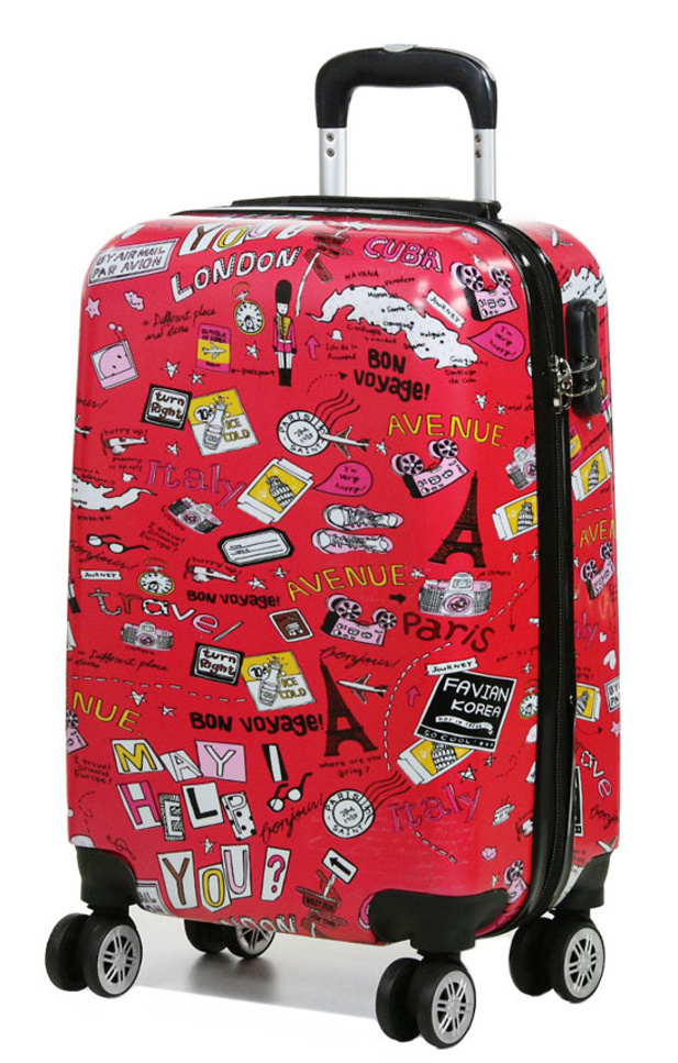 Cestovní kufr MADISSON 4W ABS S 86820G-30 38 L červená