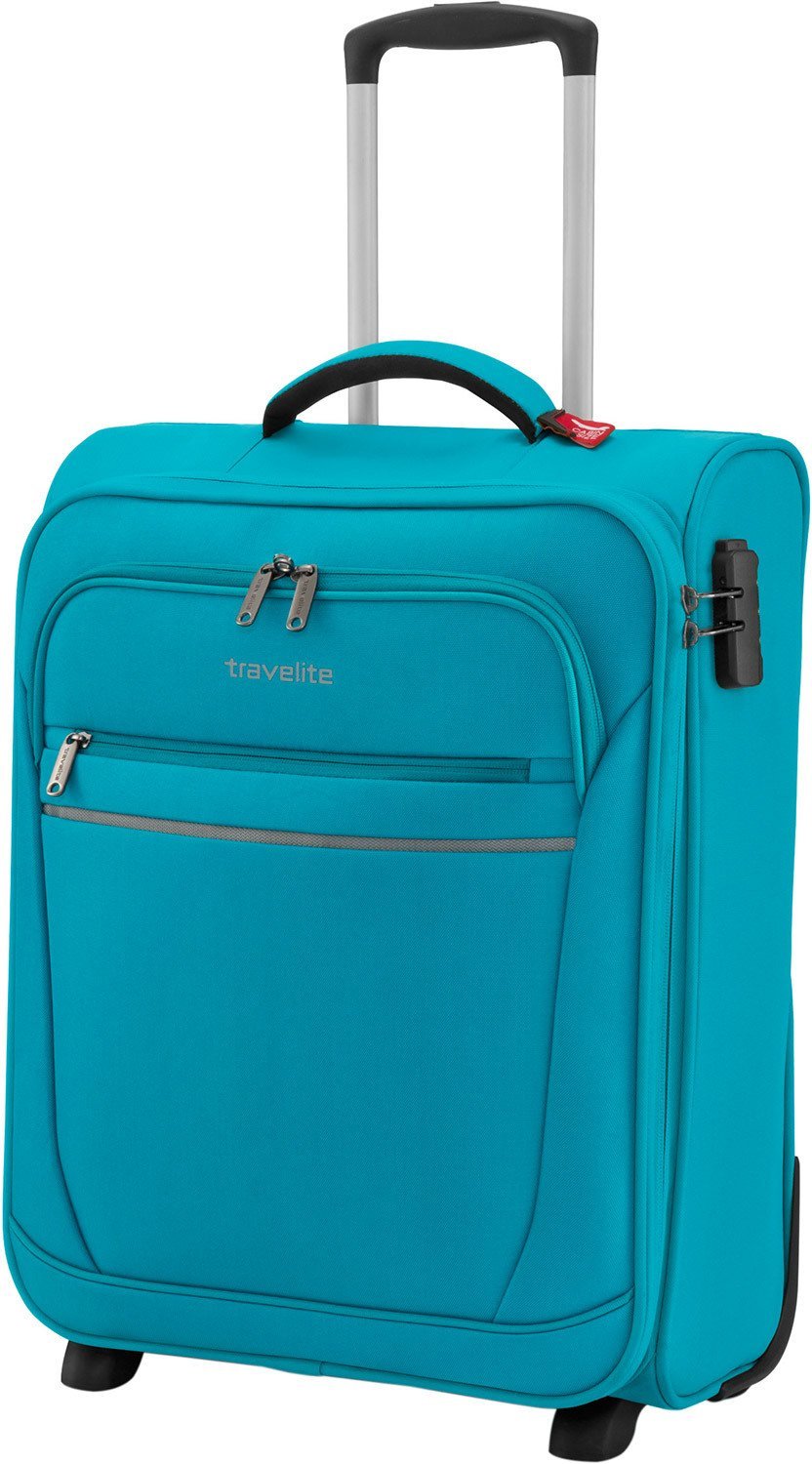Cestovní kufr Travelite Cabin S 55 90237-23 39 L tyrkysová