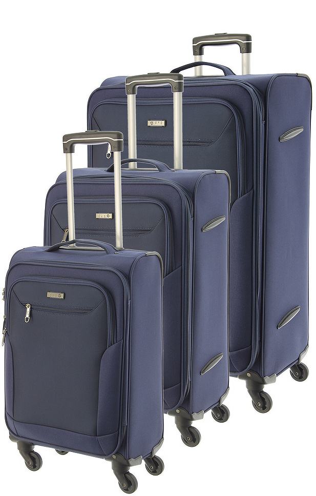 Cestovní kufry set 3ks d&n S,M,L 6804SET-16 189 L modrá