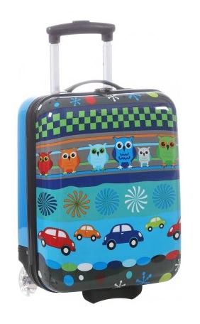Dětský kufr Snowball Sovičky 2W SX 65018R-45-05 28 L modrá