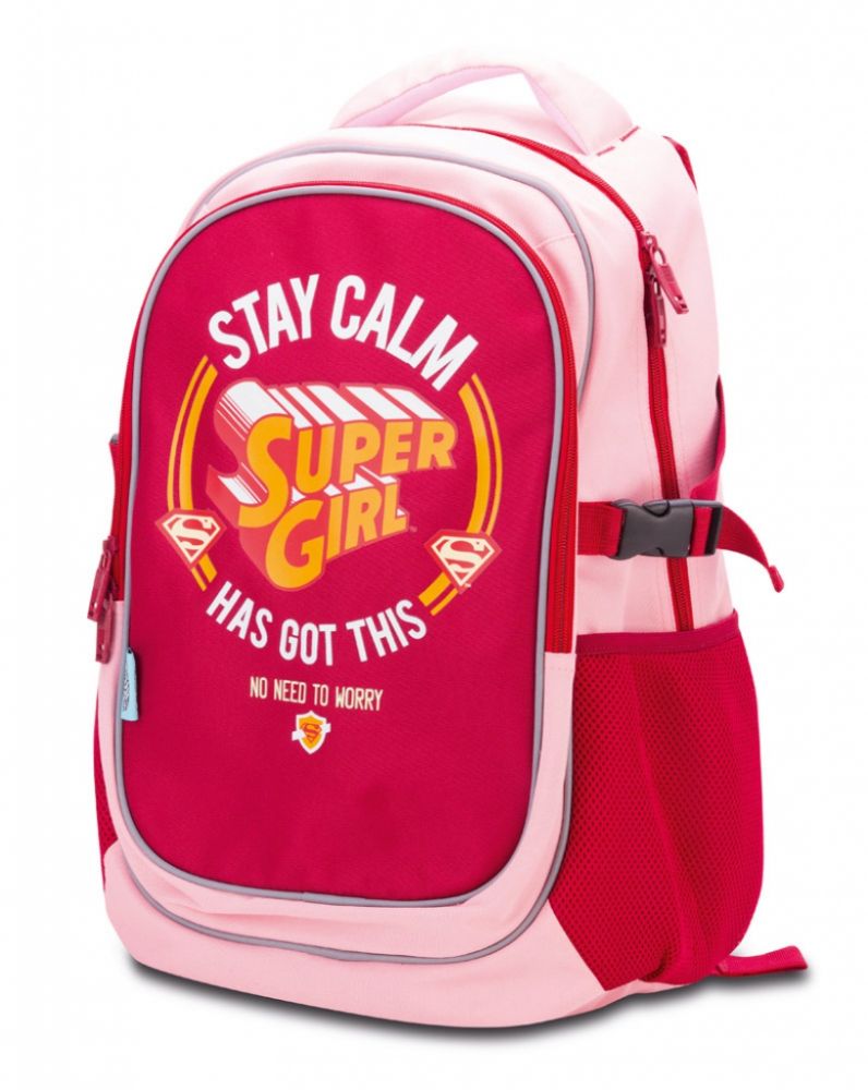 Baagl Školní batoh Supergirl - Stay calm A-4447 26 L růžová