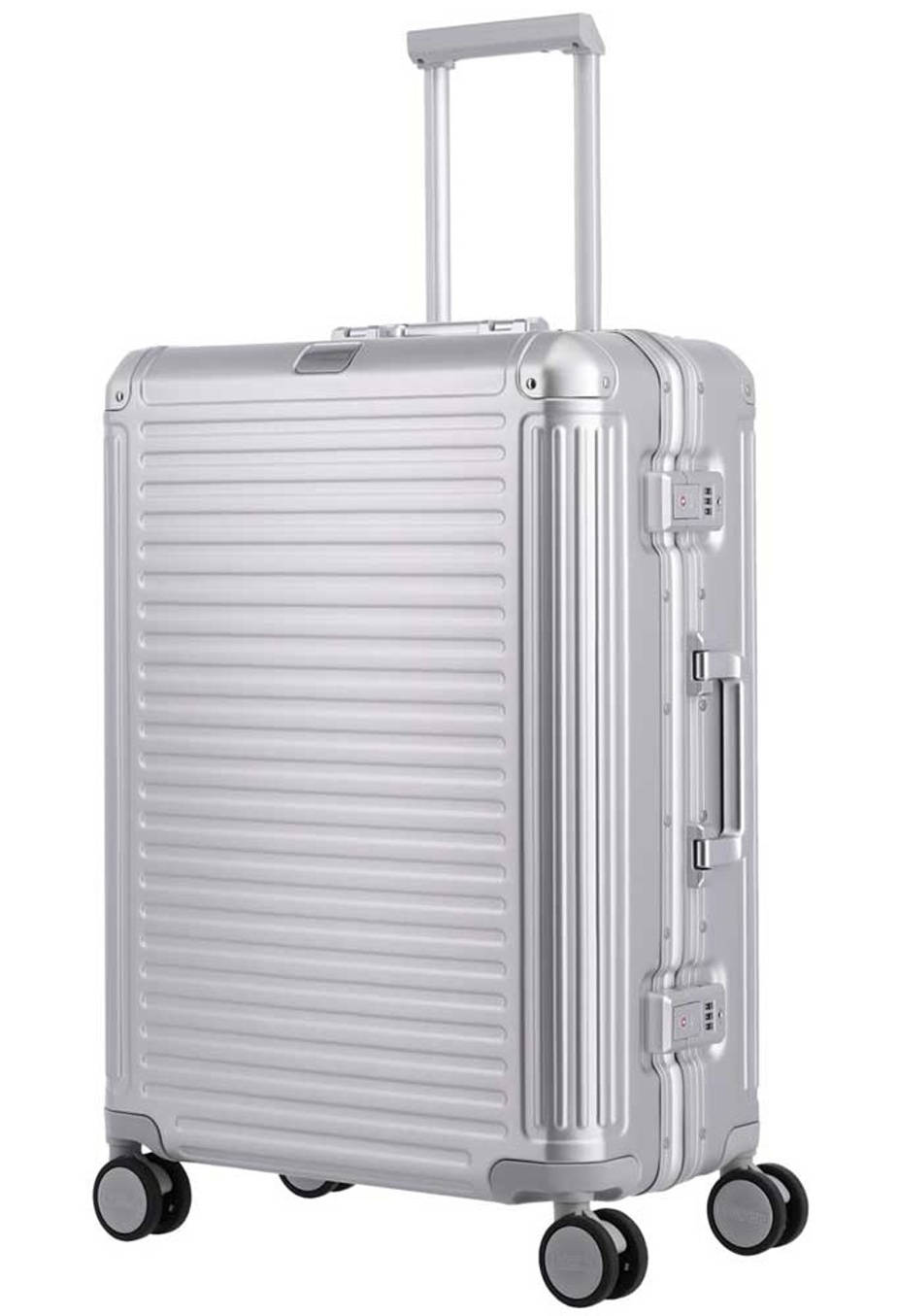 Cestovní kufr Travelite NEXT 4W M 79948-56 69 L stříbrná