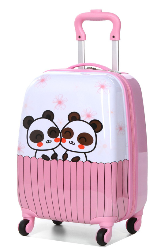 Dětský kufr Snowball Pandy 4W SX 20018N-46-30 28 L růžová