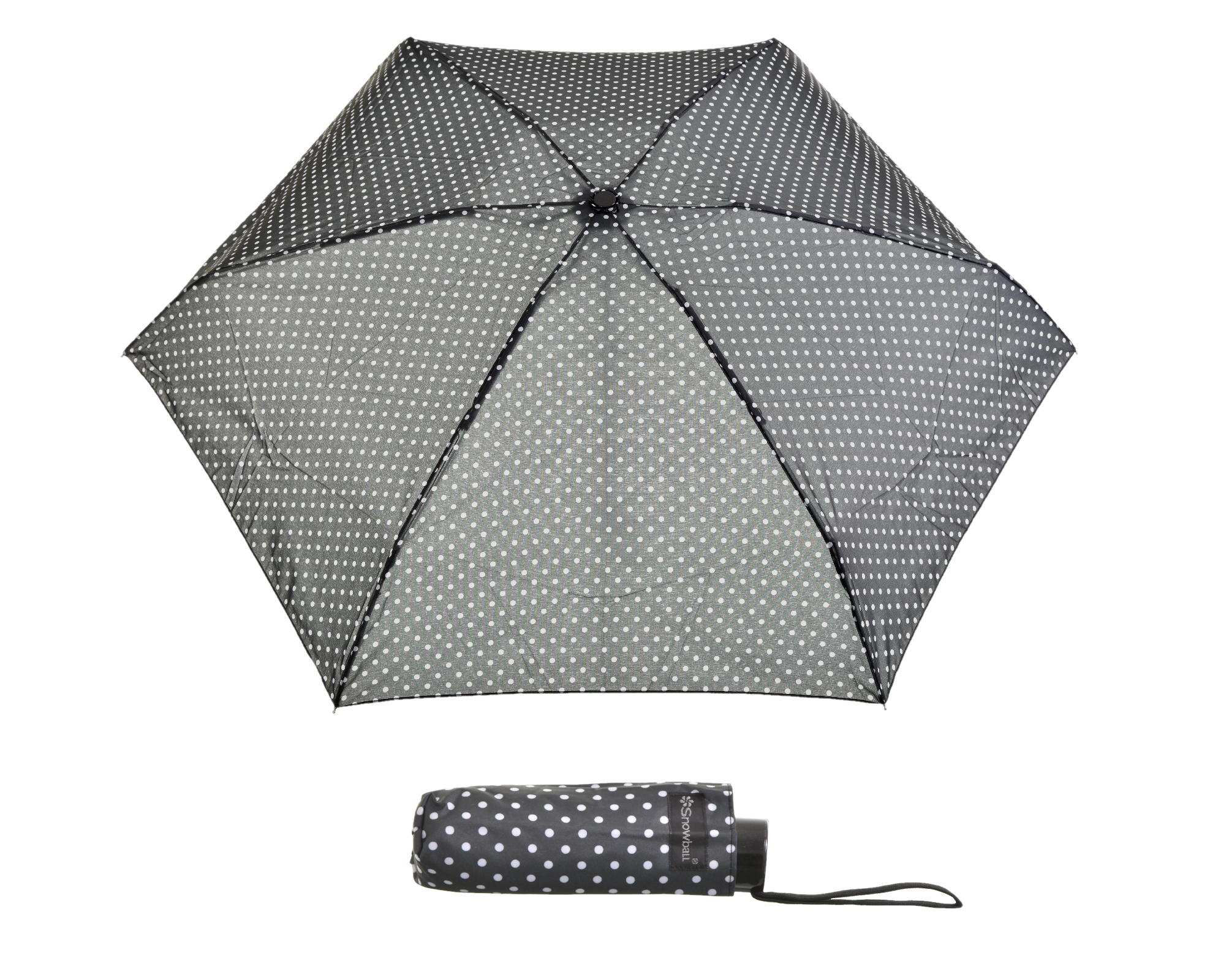 Deštník Snowball mini aluminium 9004F-01 černá