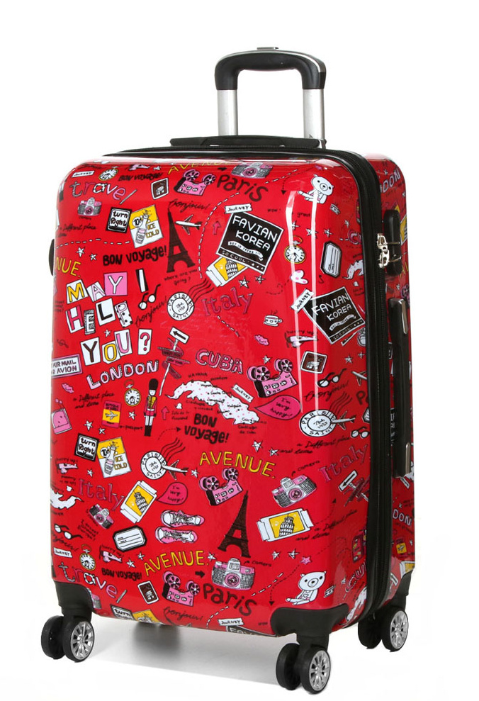 Cestovní kufr MADISSON 4W ABS M 86820G-60-30 66 L červená