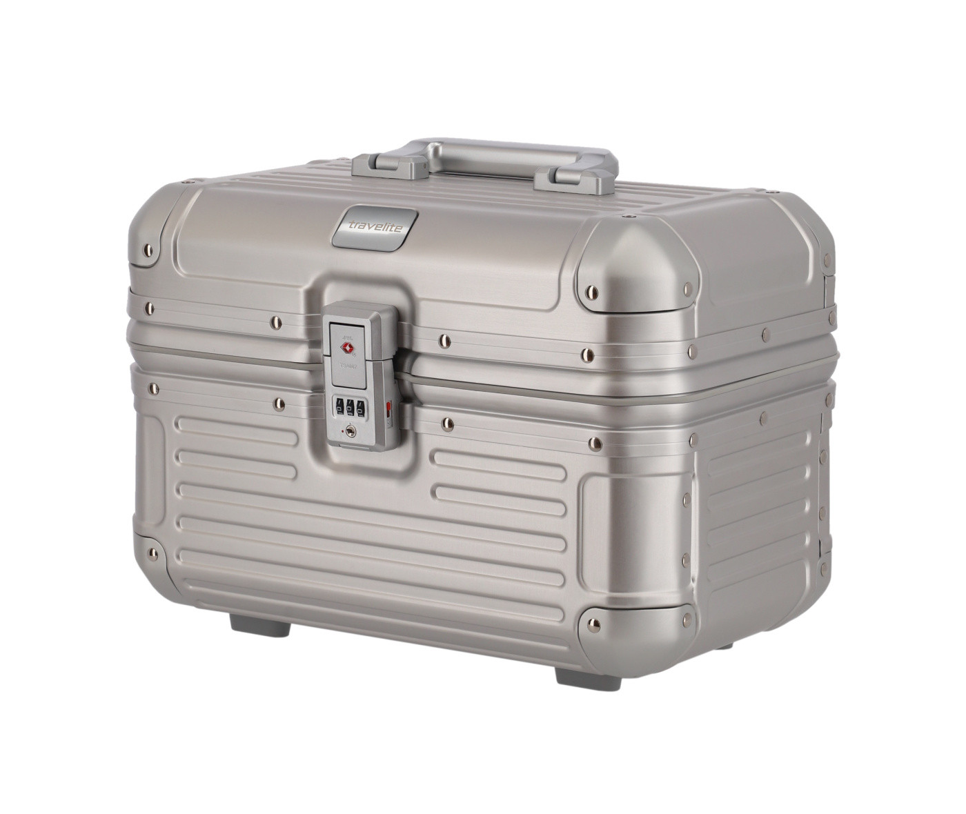 Kosmetický kufr Travelite NEXT 79903-56 19 L stříbrná