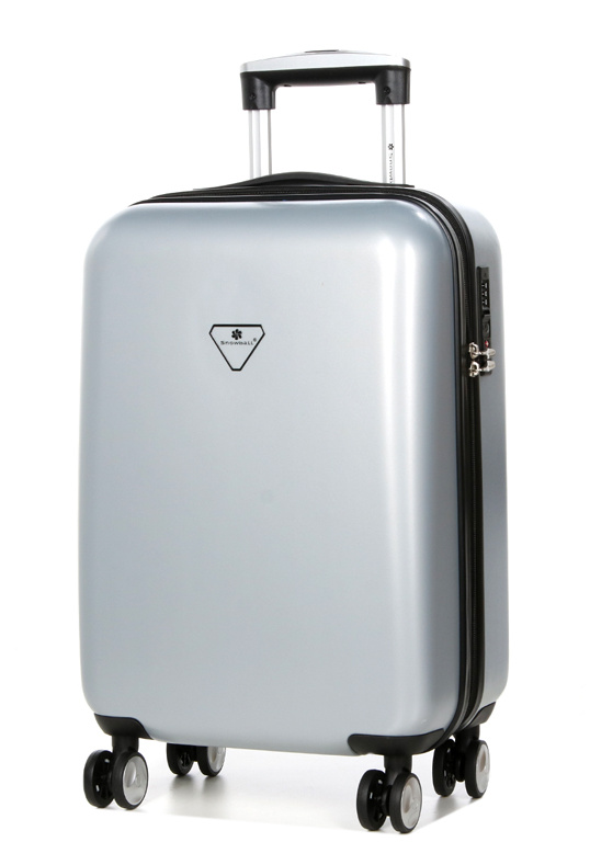 Cestovní kufr Snowball 4W S stickers 03801-55-13 35 L stříbrná
