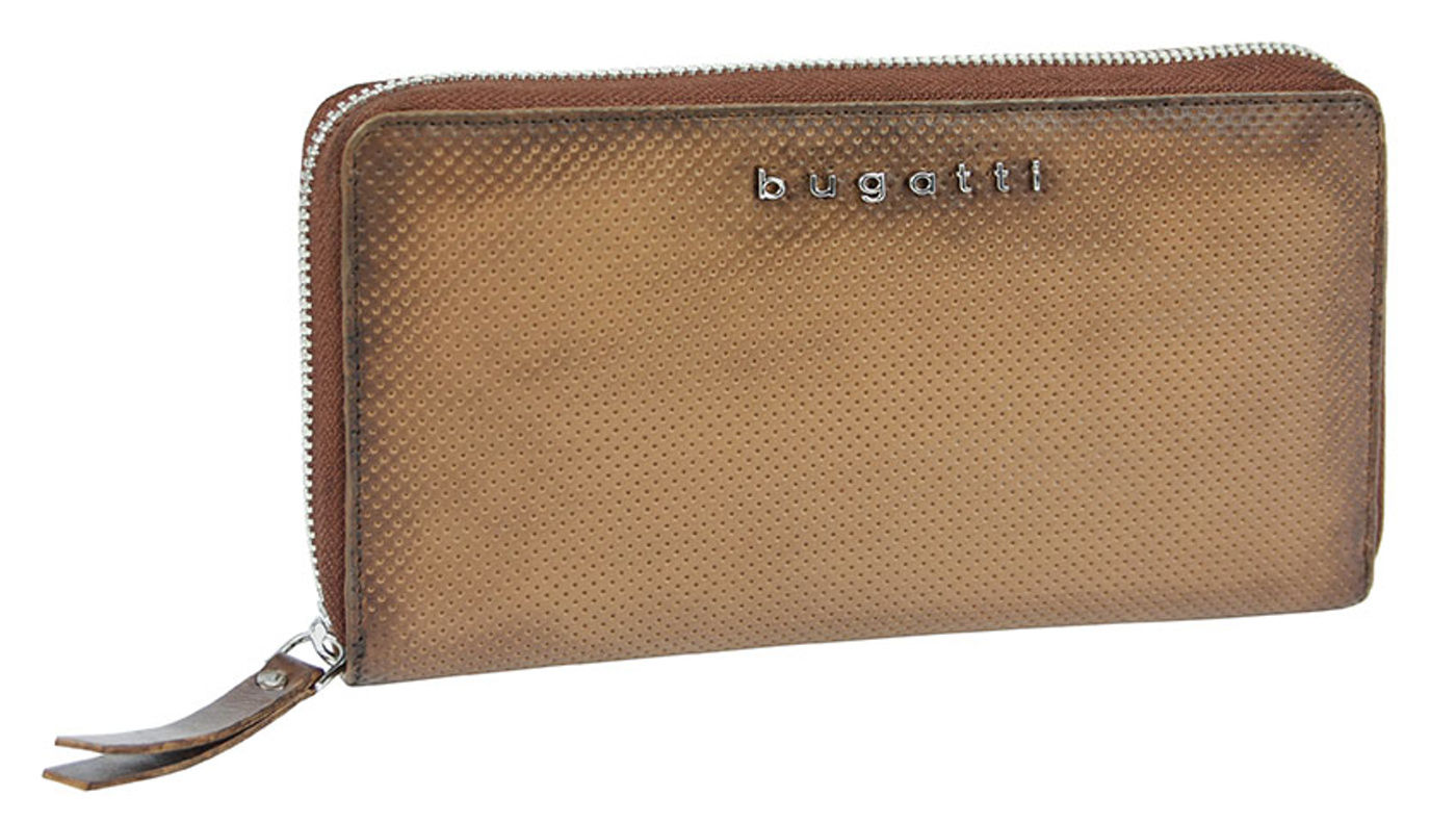 Dámská peněženka Bugatti Perfo Zip L 493975-02 hnědá