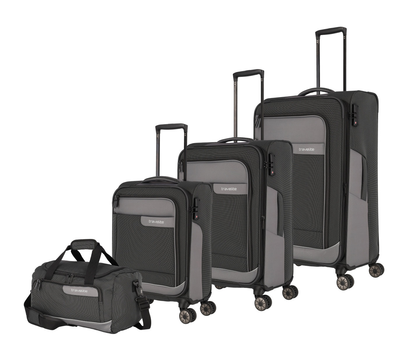 Travelite Cestovní set 4ks Viia 92840-04 218 L antracitová