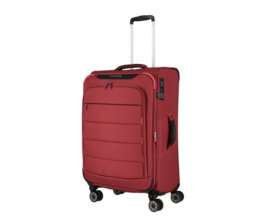 Cestovní kufr Travelite Skaii 4w M 92648-12 62 L červená