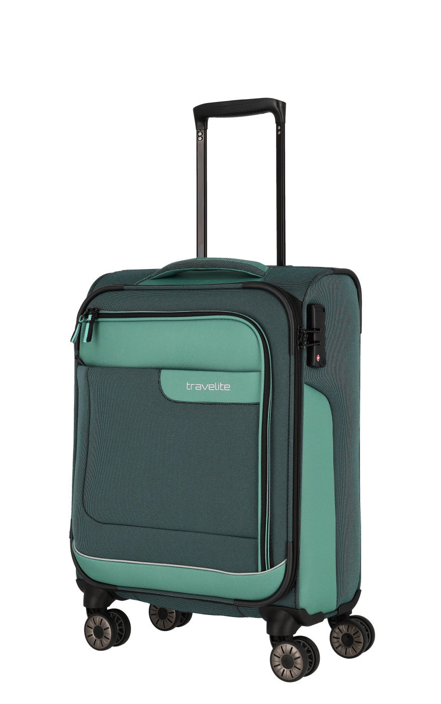 Cestovní kufr Travelite Viia 4W S 92847-80 34 L zelená