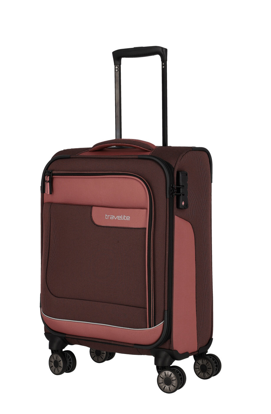 Cestovní kufr Travelite Viia 4W S 92847-14 34 L růžová