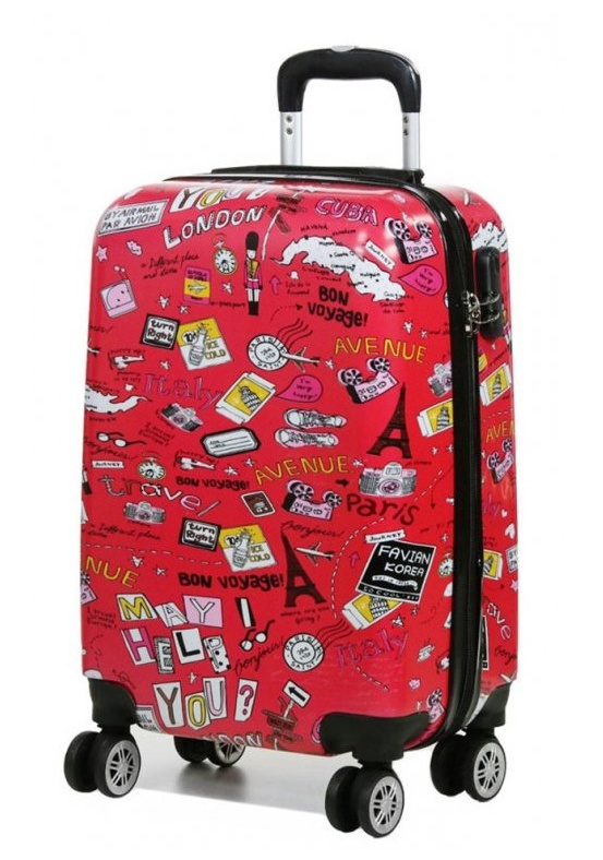 Cestovní kufr MADISSON 4W ABS SX RW 86820G-52-30 30 L červená