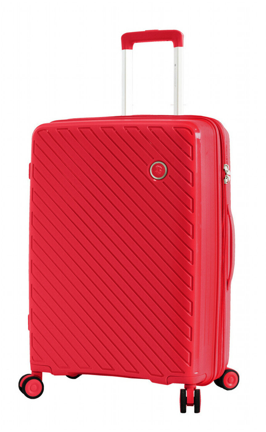 Cestovní kufr Snowball 4W M 20703-60-02 67 L červená