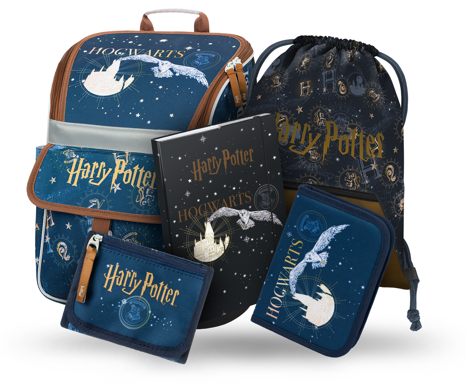 Baagl Školní set Zippy Harry Potter Bradavice II A-33079 18 L modrá 5 dílný