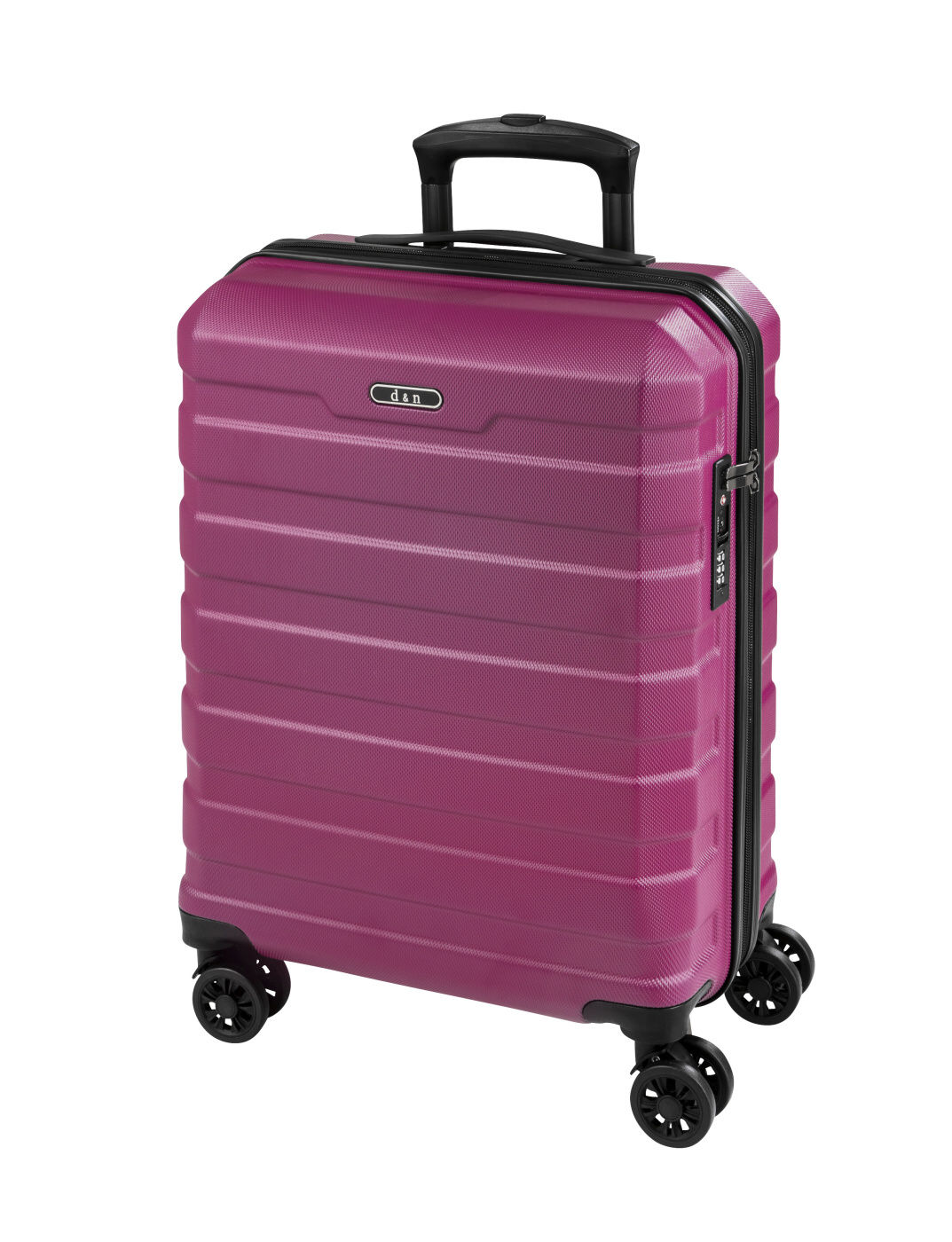 Cestovní kufr d&n 4W S 2450-04 37 L růžová