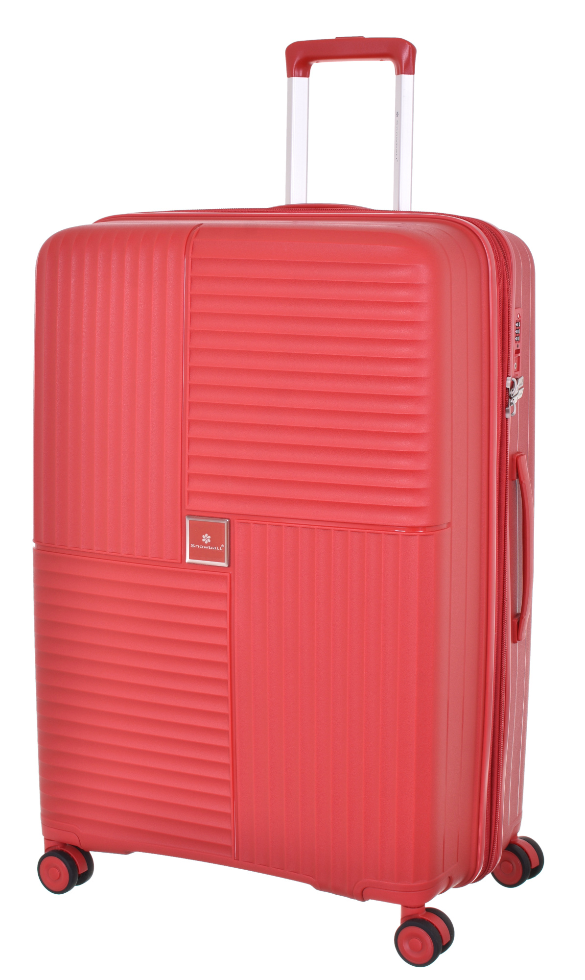 Cestovní kufr Snowball Quadro 4W PP L 20403-76-02 108 L červená