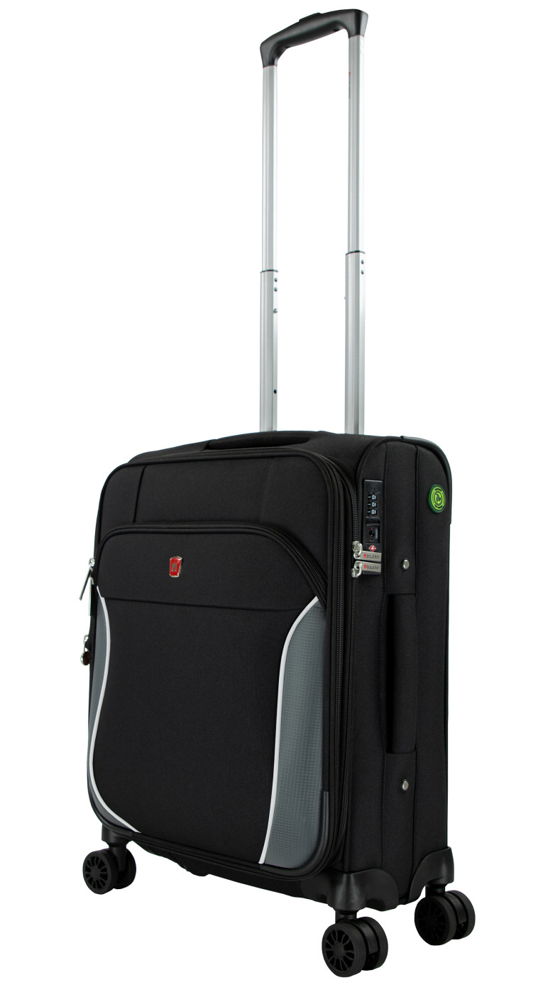 Cestovní kufr Traveller PROnature 4W S Expand T194008-01 30 L černá