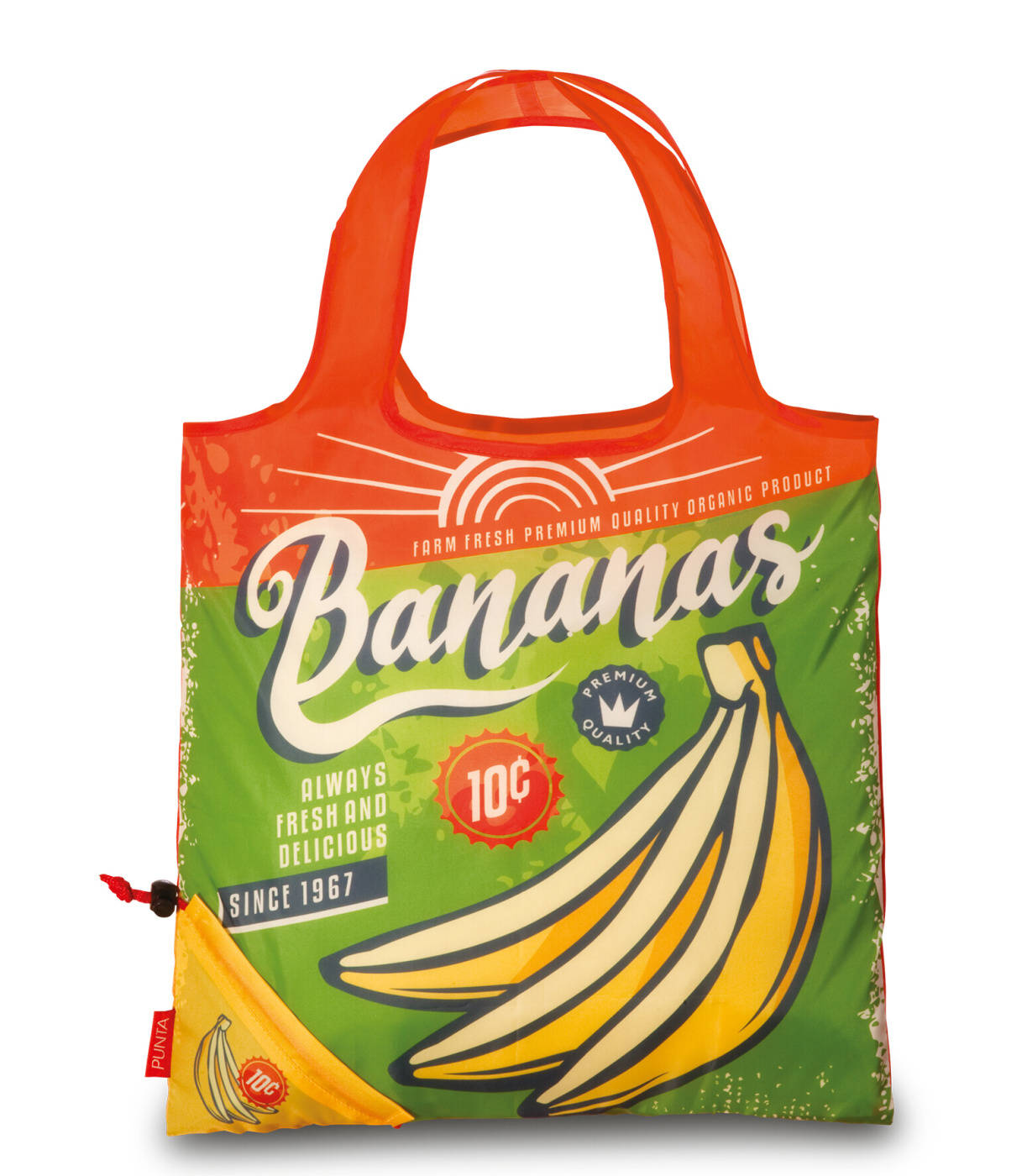 Fabrizio Skládací nákupní taška Bananas 10423-0800 12 L zelená