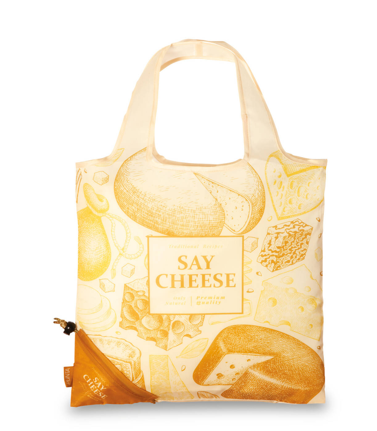 Fabrizio Skládací nákupní taška Cheese 10424-1000 12 L Žlutá