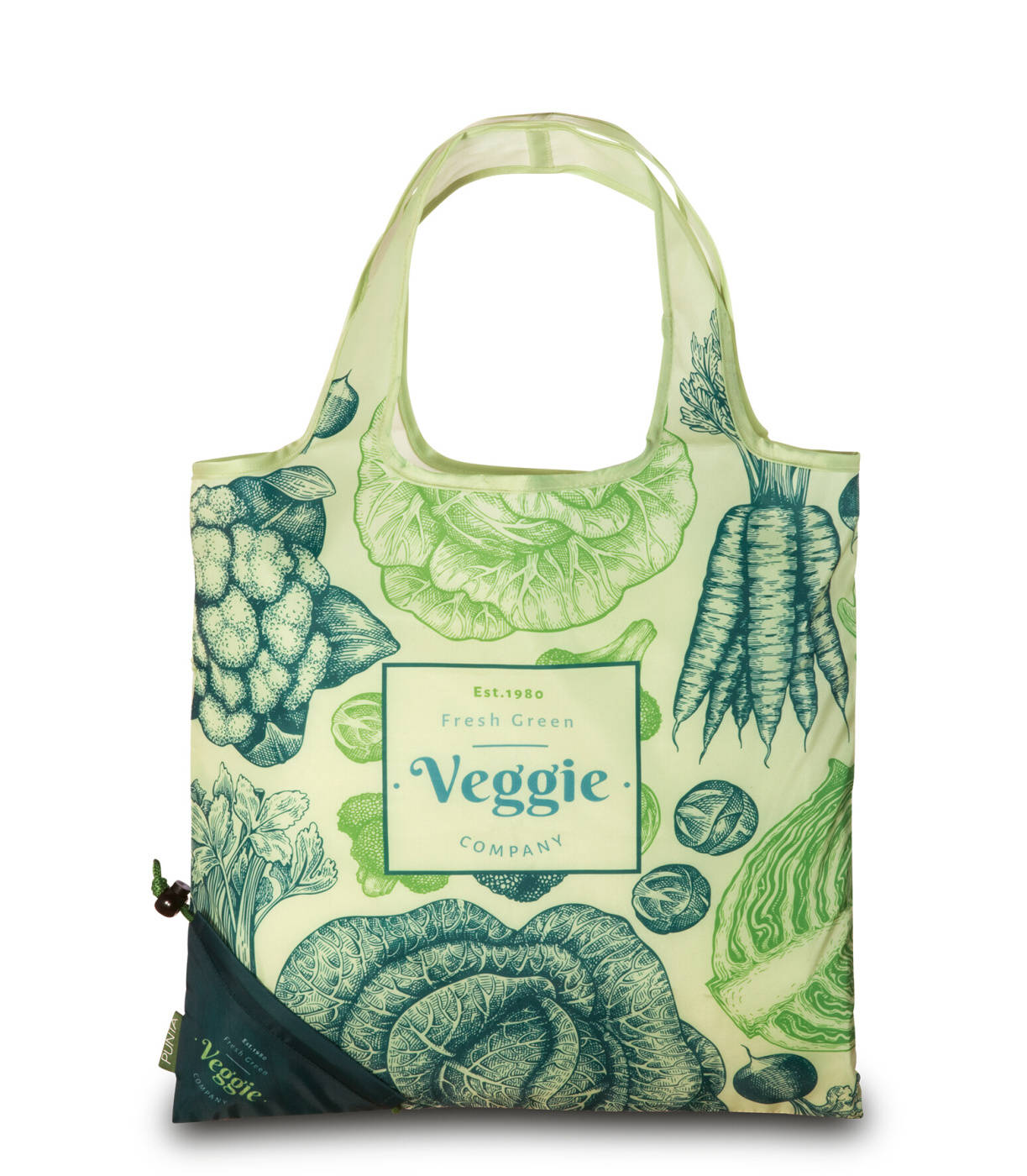 Fabrizio Skládací nákupní taška Veggie 10424-5800 12 L zelená
