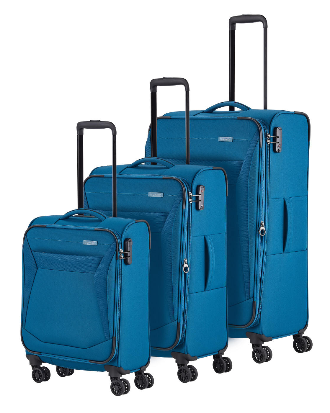 Cestovní kufry set 3ks Travelite CHIOS S,M,L 80040-22 184 L petrolejová